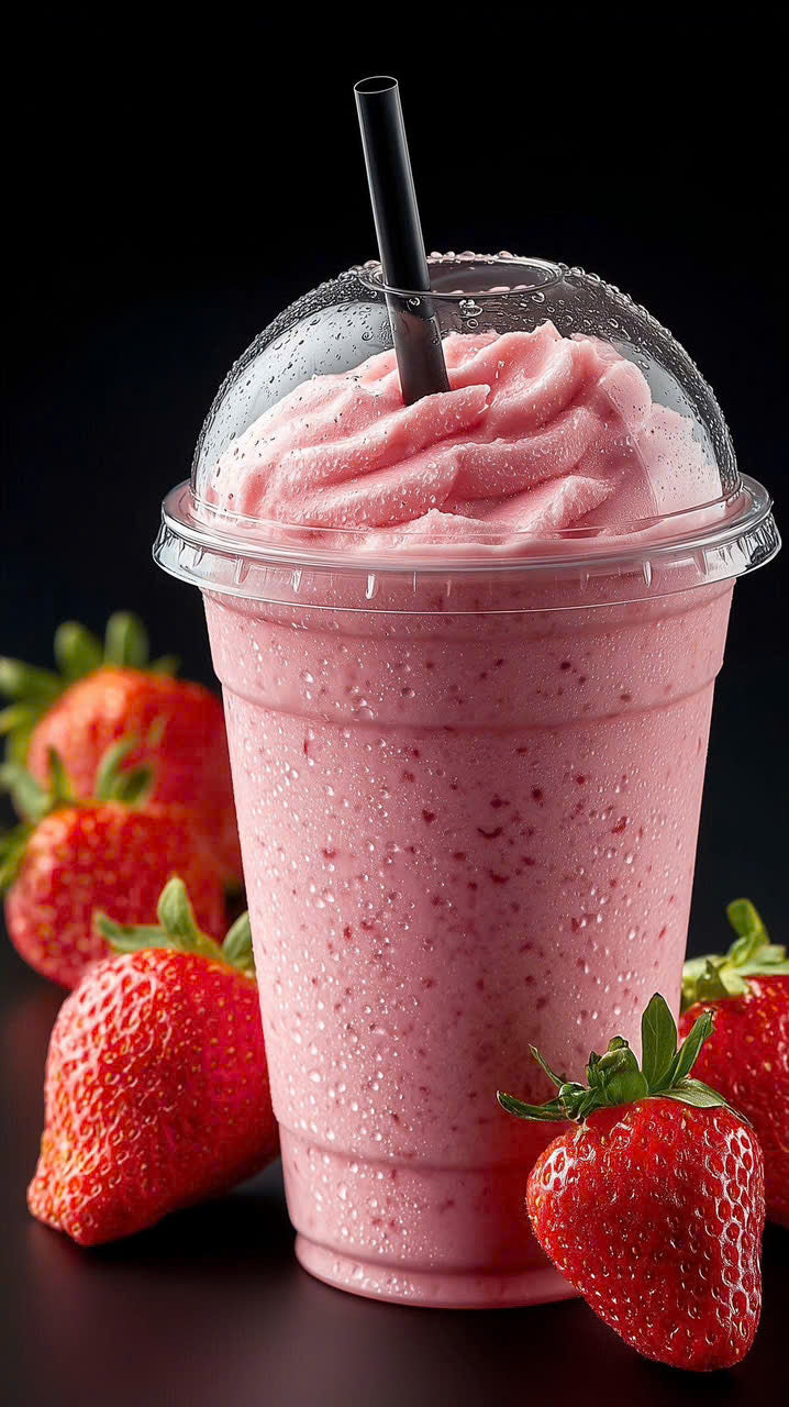 Strawberry milk shake